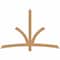 Ekena Millwork Davenport Timber Gable Bracket, Western Red Cedar, 72"W x 48"H x 1 1/2"D x 3 1/2"F, 16/12 Pitch GBW072X48X0204DAV00SWR - alternate 1